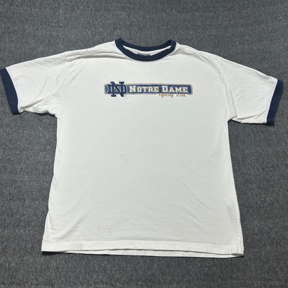 Notre Dame Shirt Extra Large Pro Player Adult White Vintage Football